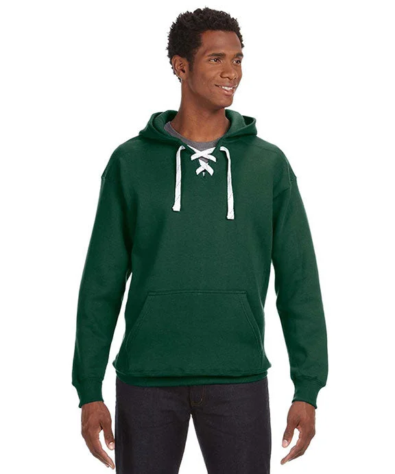 Personalized Design JA8830 - J America Adult Sport Lace Hooded Sweatshirt | Forest Green