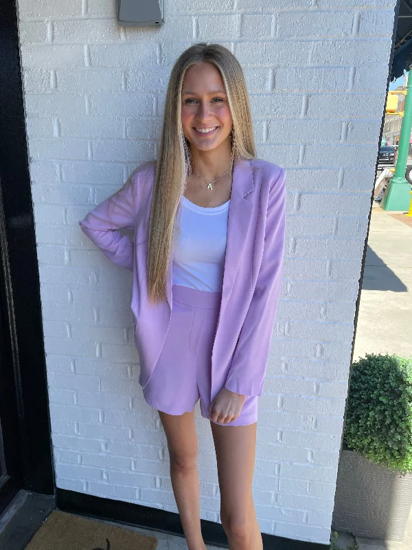 Sports High Waist Style Fun & Fab Lavender Shorts