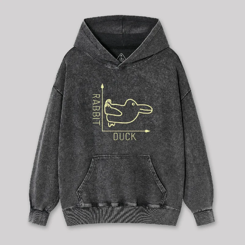 Relaxed Wear Rabbit or Duck Washed Hoodie