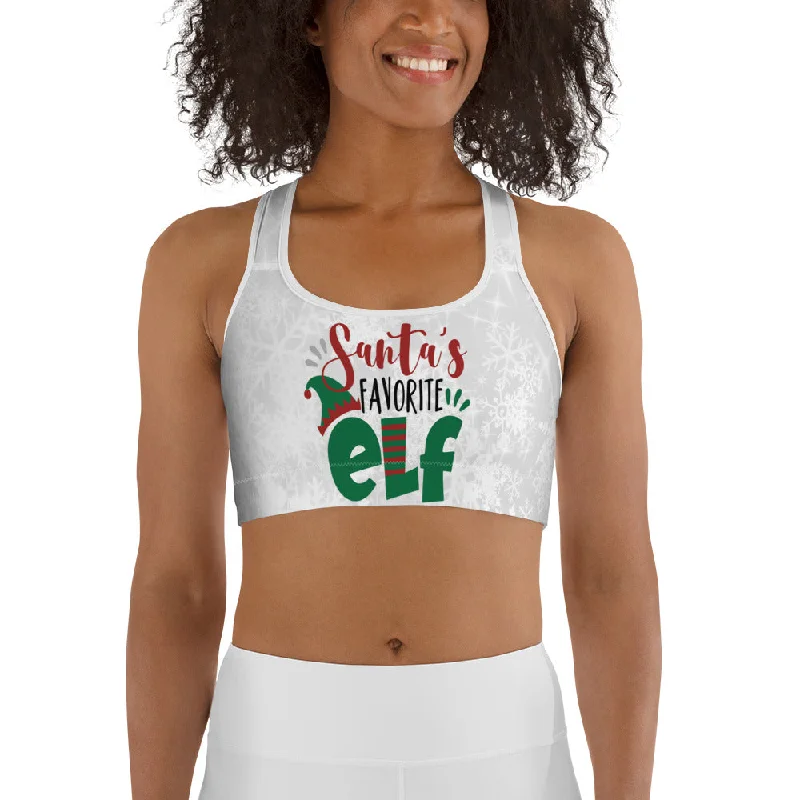 All-Day Comfort Santa's Favorite Elf Sports Bra