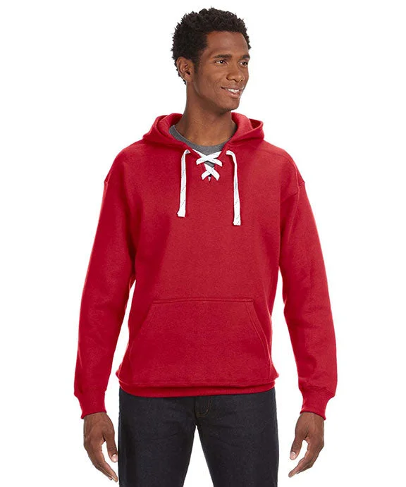 Celebrity Must-have JA8830 - J America Adult Sport Lace Hooded Sweatshirt | Red