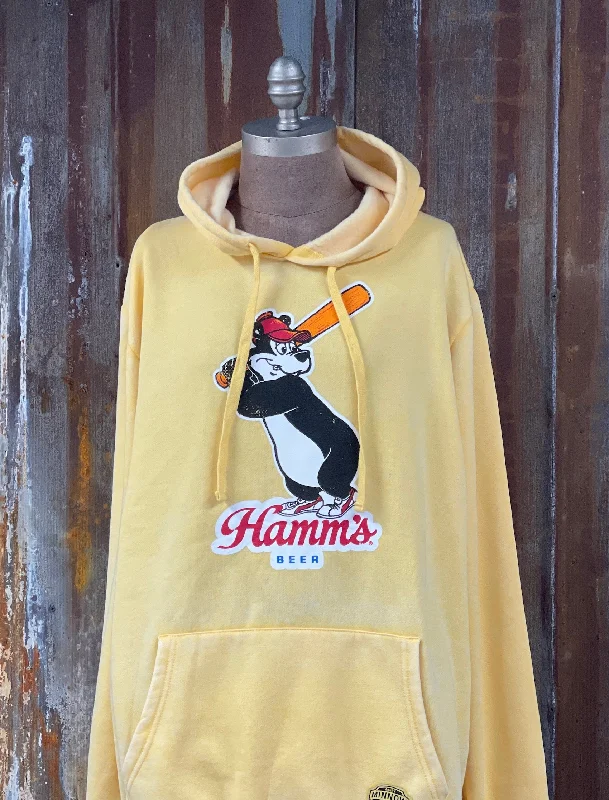 Street Style Hamm's Baseball LUXE Hoodie- Lemon