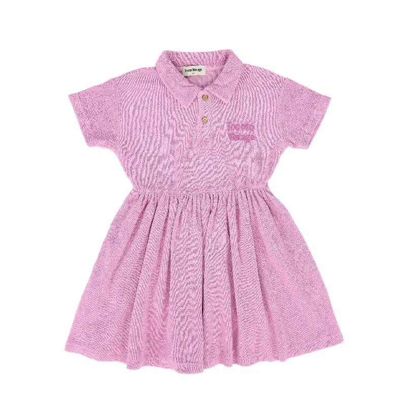 Fresh And Simple TOCOTO VINTAGE PURPLE TERRY COLLAR DRESS