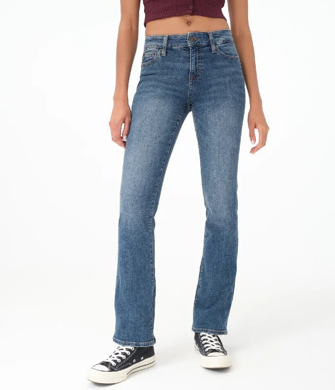 Classic Choice Aeropostale Women's Premium Seriously Stretchy Mid-Rise Bootcut Jean