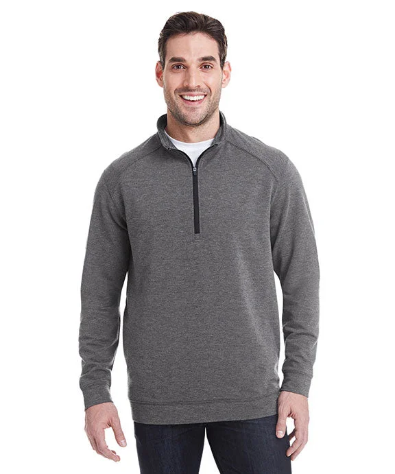 Mid-length Style JA8434 - J America Adult Omega Stretch Quarter-Zip | Charcoal Triblend