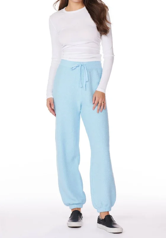 Trendy and versatile Drawcord Balloon Sweatpants In Blue Ice