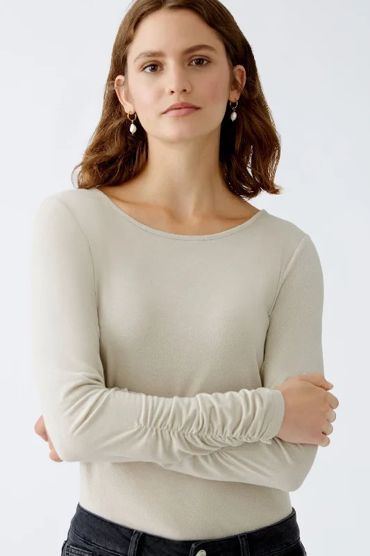 Youthful Style Oui Ruched Sleeve T-Shirt