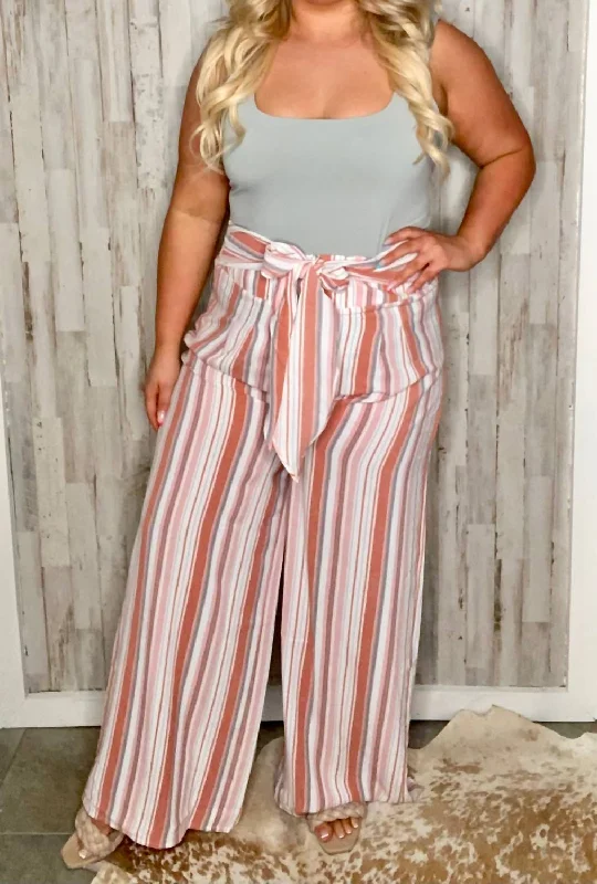 Sports Fitness Wear Sunni Wide Leg Pants In Red Multi