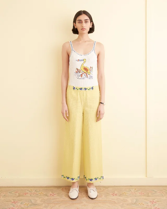 Minimal Style Beaded Chicory Pants