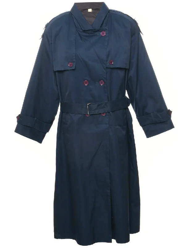 Cozy Fit Double Breasted Trench Coat - L