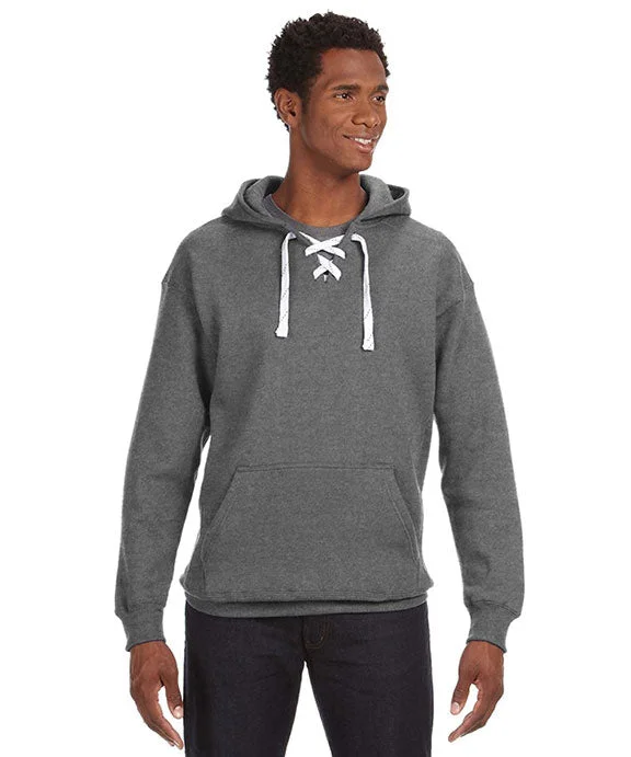 Elegant Design JA8830 - J America Adult Sport Lace Hooded Sweatshirt | Charcoal Heather