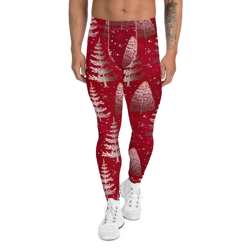 High-end Sense Silver Noel Pines Men's Leggings