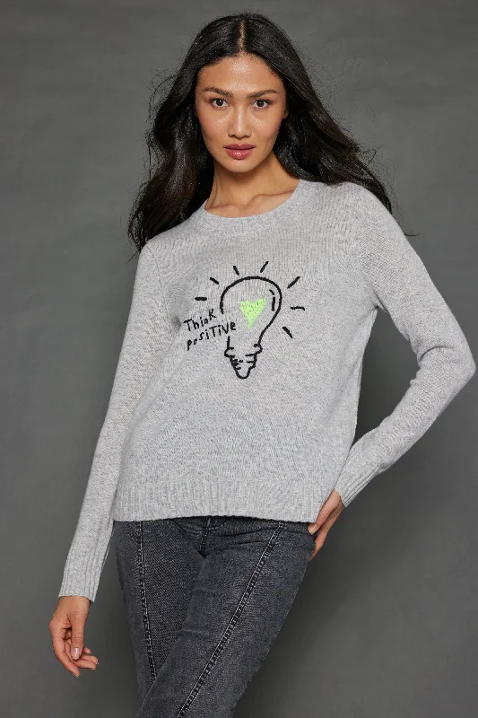 Weekend Style Lisa Todd Think Positive Sweater