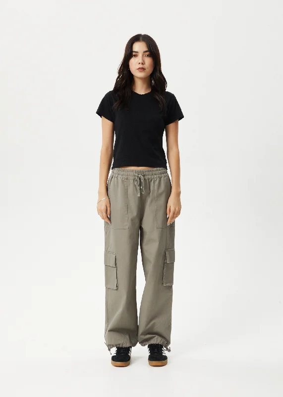 Perfect Tailoring AFENDS Womens Tasman - Cargo Pants - Grey Olive