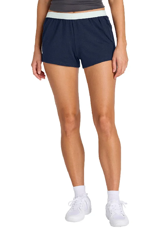 Fresh And Simple Sport-Tek Womens Jersey Knit Squad Shorts - True Navy Blue - NEW