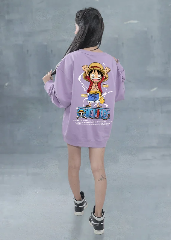 Minimal Comfort Luffy One Piece Women Drop Shoulder Sweatshirt | Pronk