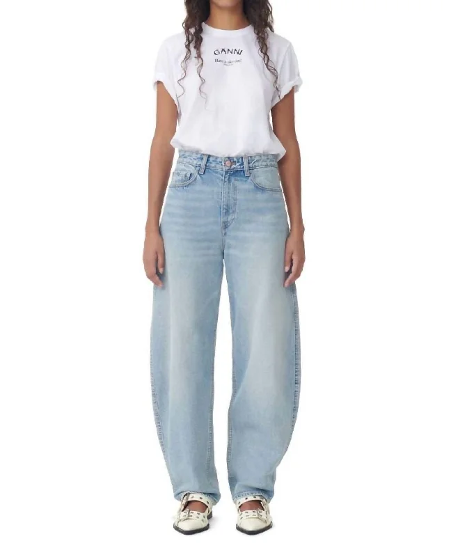 Cozy Fit Rigid Stary Jeans In Light Blue Vintage