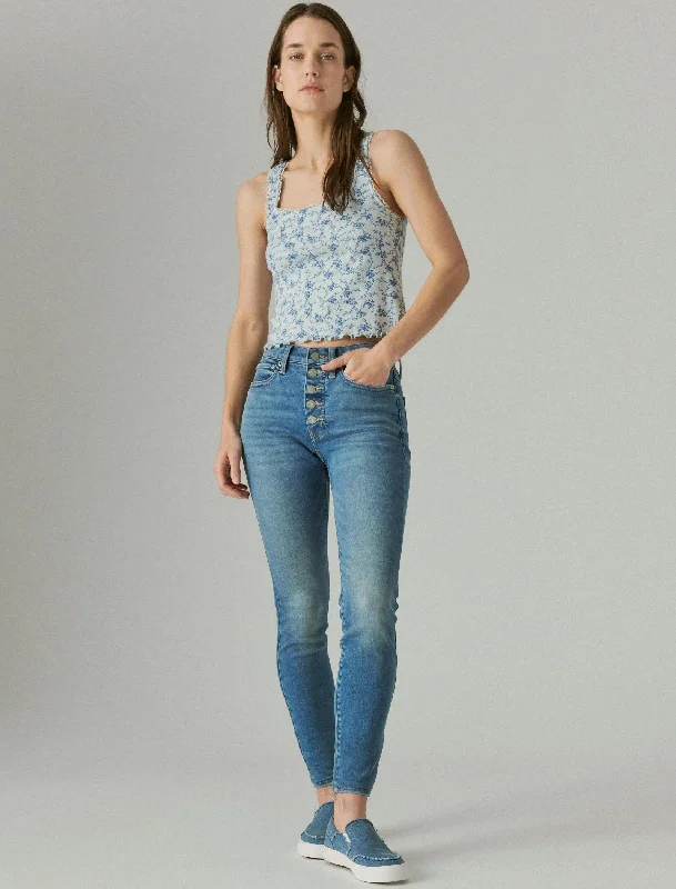 Sports Fitness Wear Lucky Brand Womens High Rise Curvy Skinny