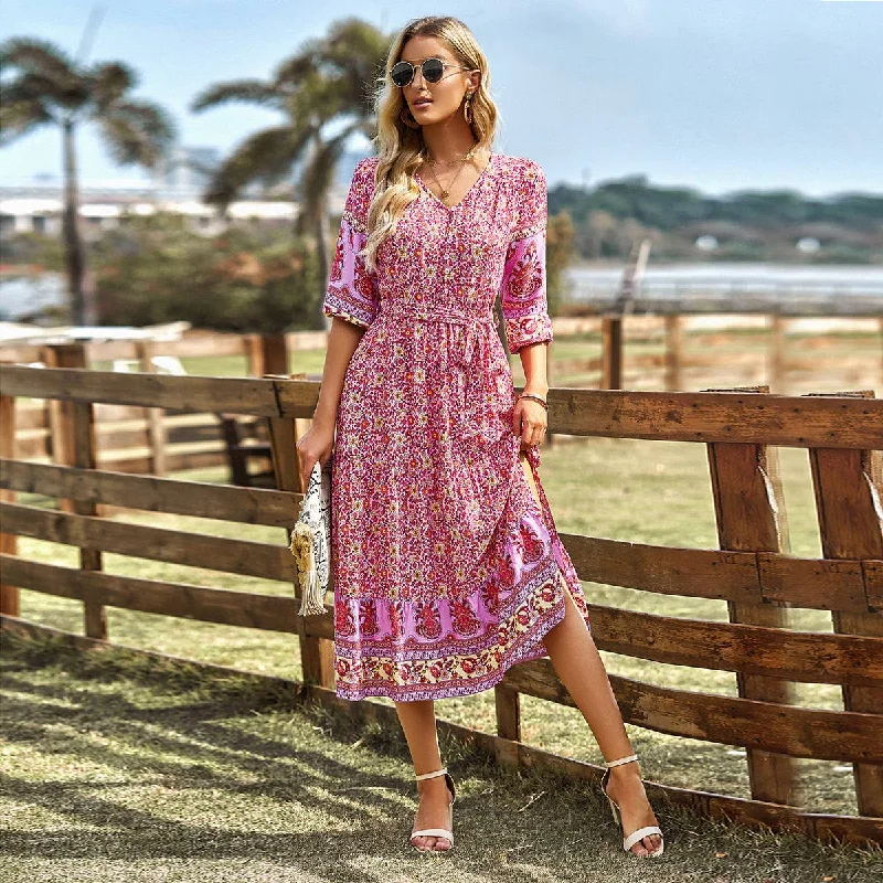 Luxury and fashionable BOHEMIAN GETAWAY DRESS_CWDMD1848