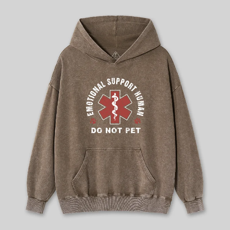 Chic Comfort Emotional Support Human Washed Hoodie