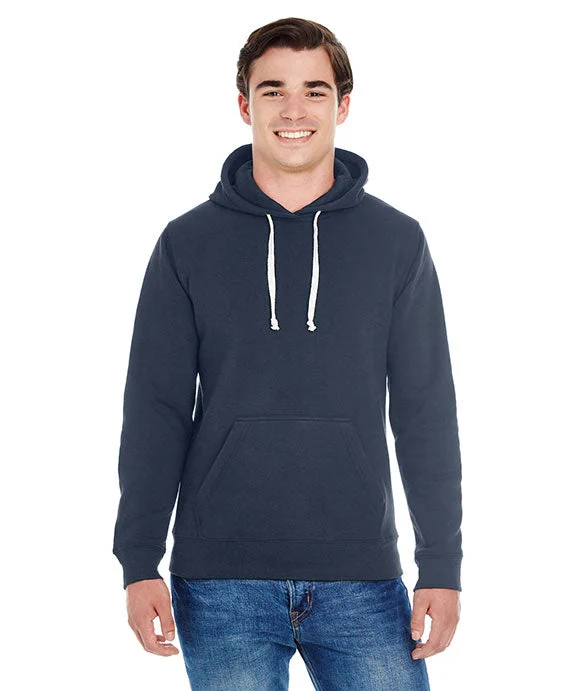 Lace Design JA8871 - J America Adult Triblend Pullover Fleece Hooded Sweatshirt | True Navy Triblend