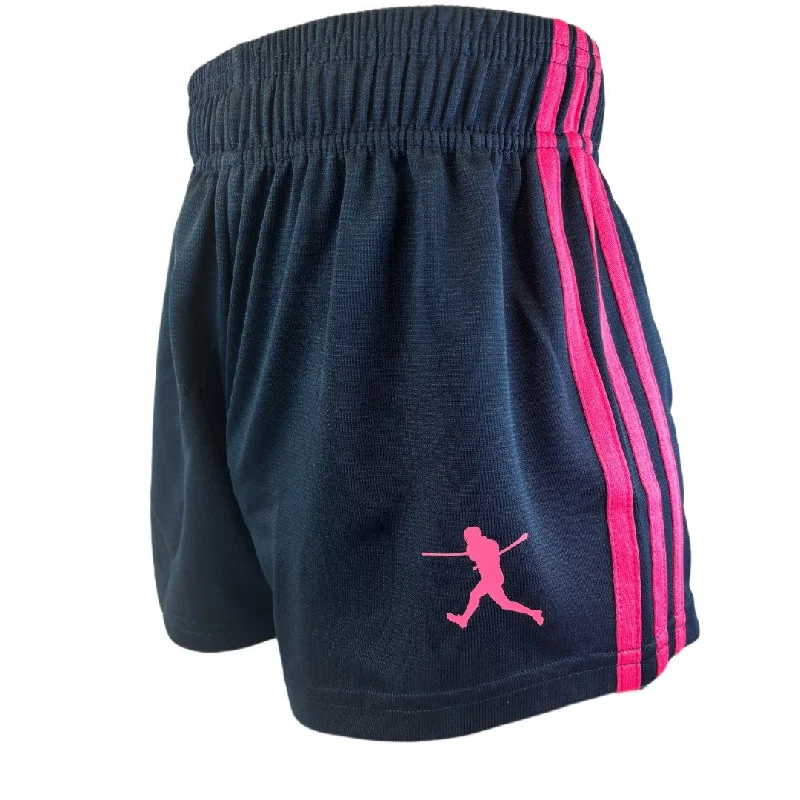 Versatile Comfort Action Shorts (Navy & Pink)