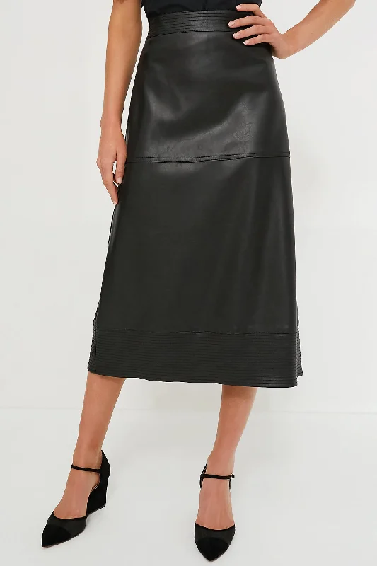 Short skirt design Black Leather Zaira Skirt