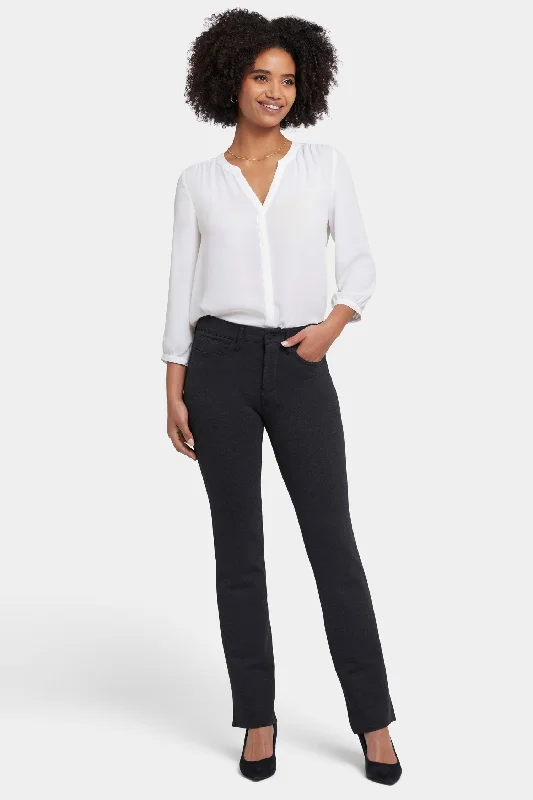 Goddess Style Marilyn Straight Pants - Charcoal Heathered