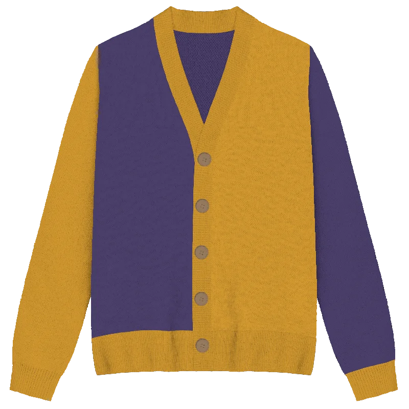 Sports Trend Intersex Colorblock Knit Cardigan