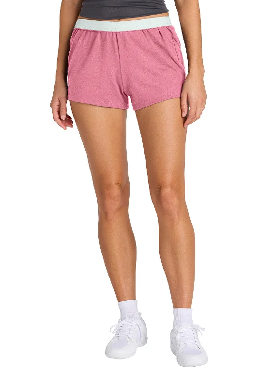 Noble And Elegant Sport-Tek Womens Jersey Knit Squad Shorts - True Pink - NEW