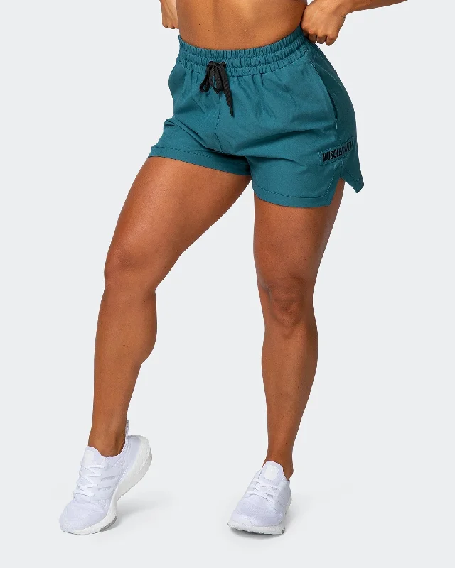 Sports outdoor style WOMENS ELEVATE ACTIVE SHORTS Deep Teal