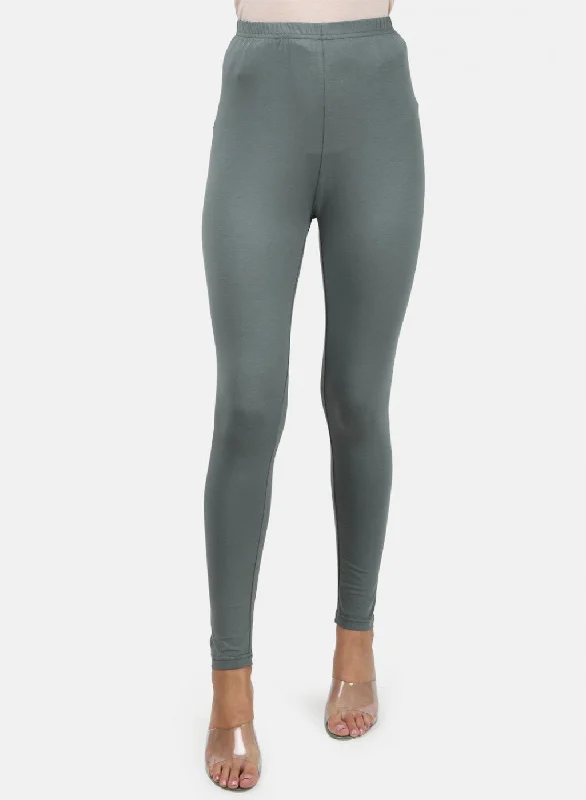 Minimal Style Womens Grey Plain Legging