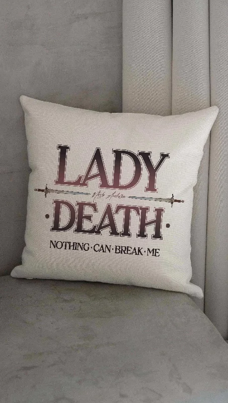 Comfortable down Lady Death - Officially Licensed ACOTAR Decorative Throw Pillow