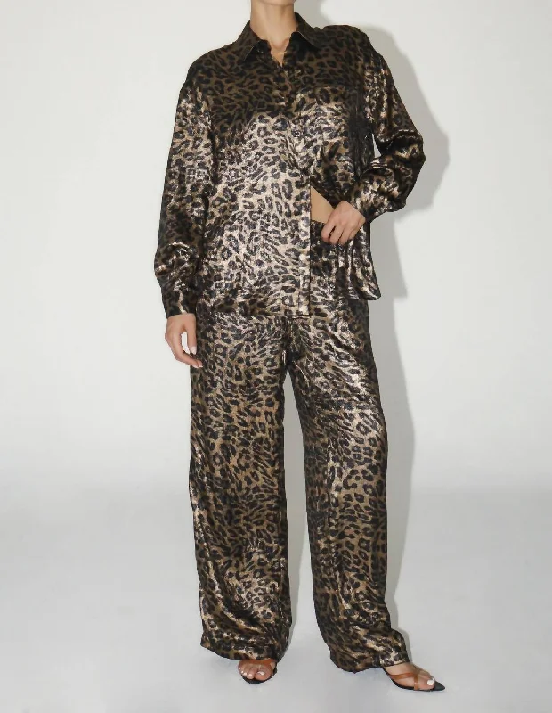 Amazing design Fierce And Fab Leopard Pants In Black Animal Print