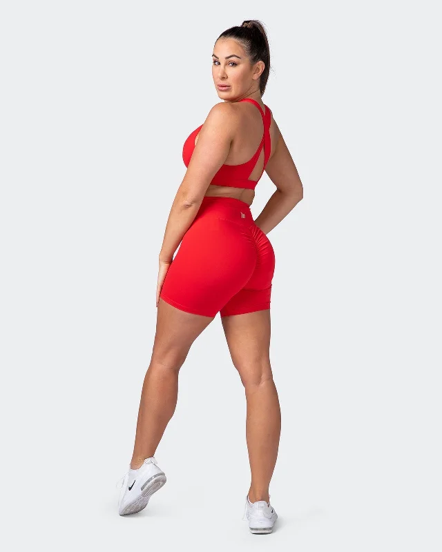 Soft Layers Signature Scrunch Bike Shorts-Poppy