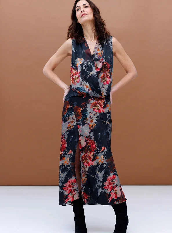 Printed pattern S230-BOGA Go Silk Go Slit Difference Skirt
