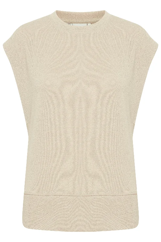 Versatile Comfort Ichi Nadea Knit Cap Sleeve Sweater