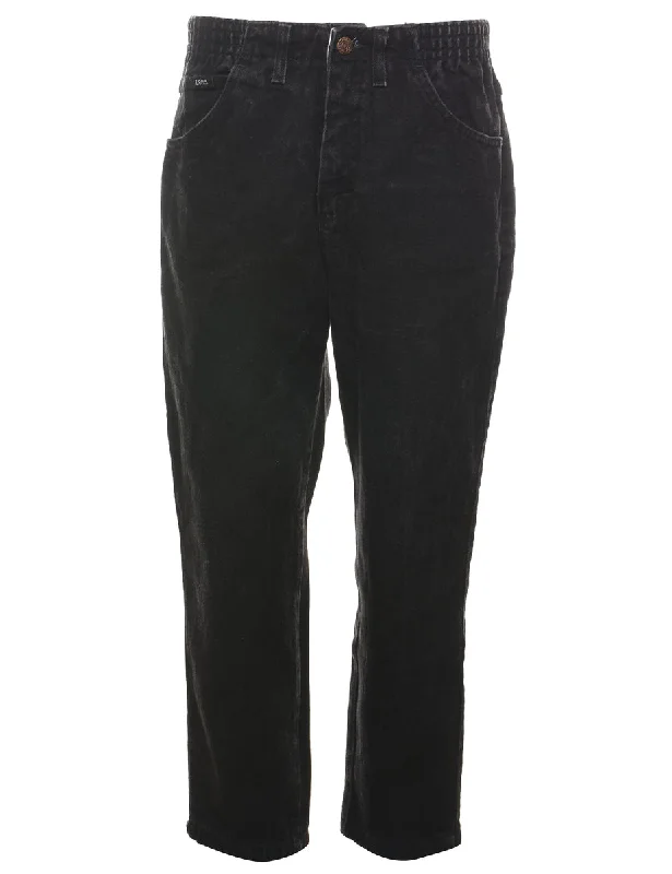 Fashion Trend Elasticated Black Lee Jeans - W26 L26