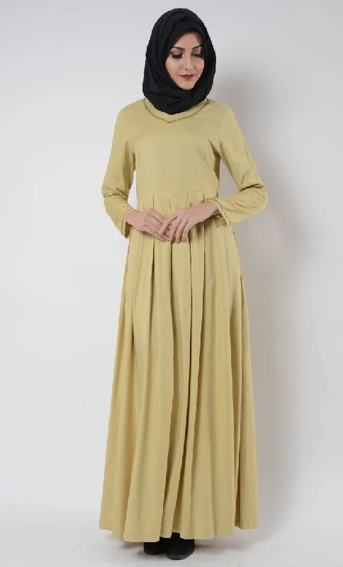 Classic Choice Sequins embellished flared abaya dress