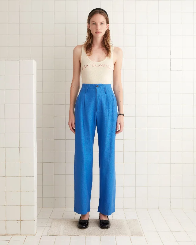 Classic style Linen Murray Trousers - Indigo