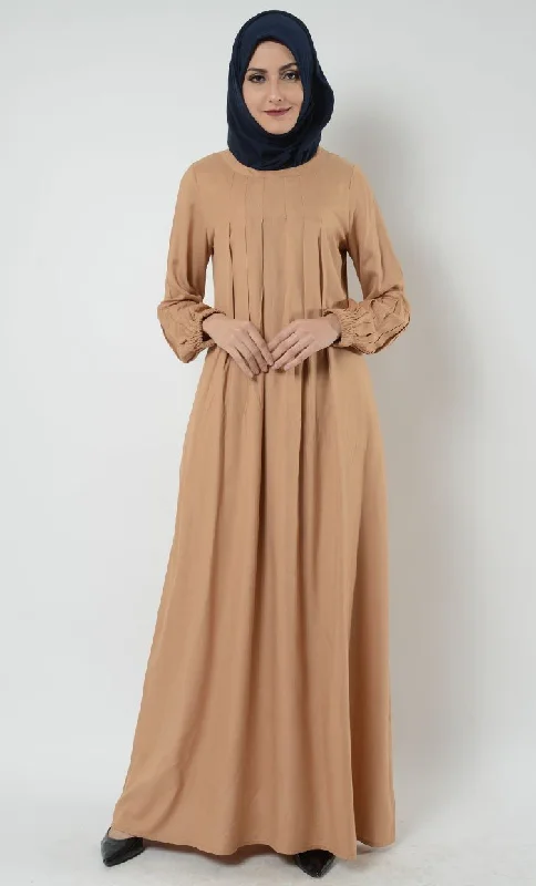 Casual Choice Front pleated A line casual abaya dress