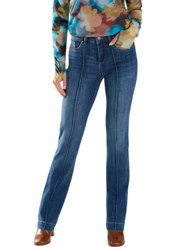 Advanced Customization Olivia Bootleg Jeans In Indigo