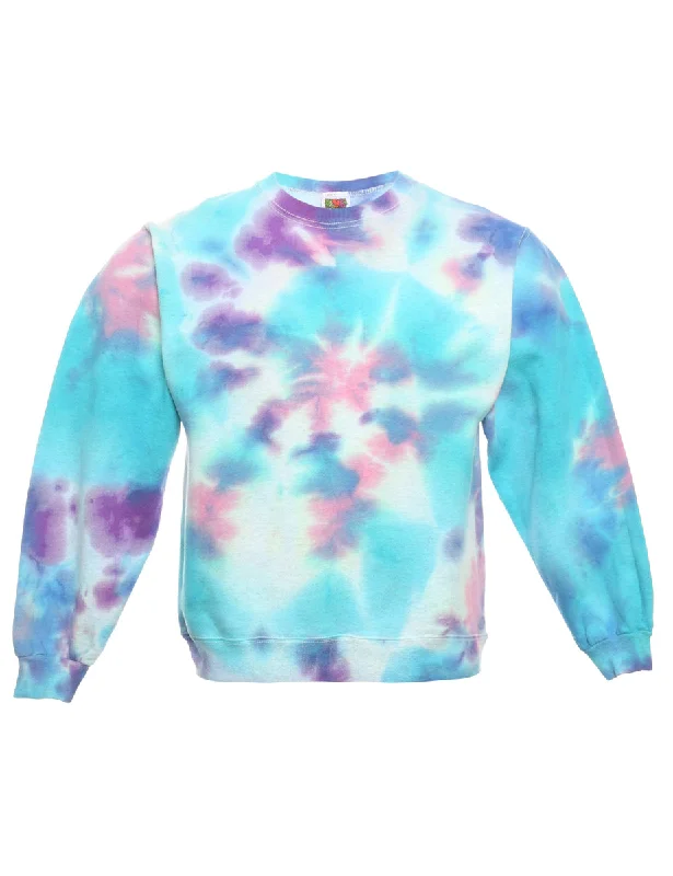 Simple Comfort Tie-dye Printed Sweatshirt - S