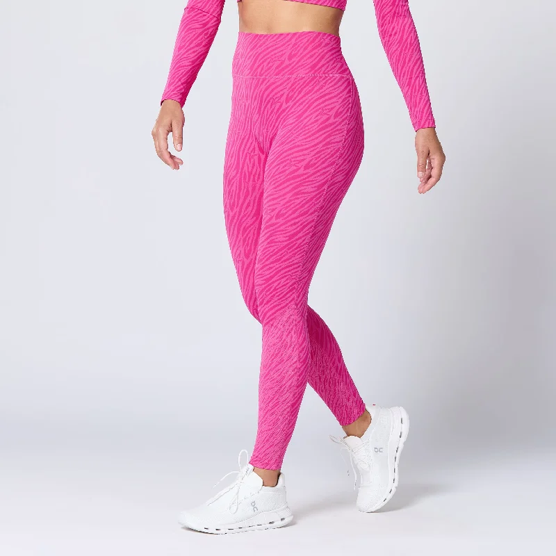 Warm Atmosphere Anti-Slip Leggings 27" - Beetroot Purple Print