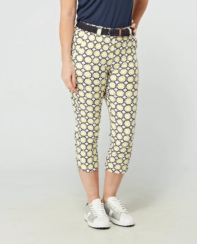 Cozy Look SIZE 10 - SWING OUT SISTER Lexi Pull On Capri Sunshine & Navy