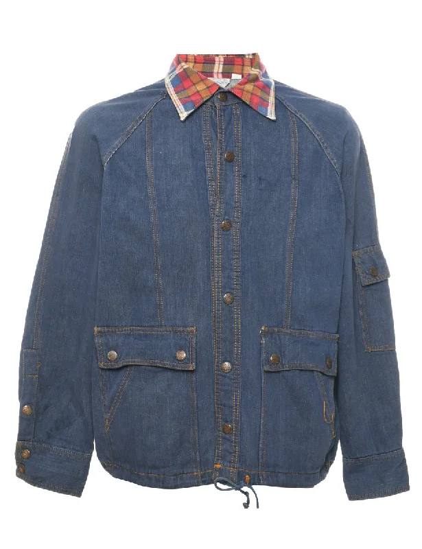 Comfortable And Versatile Dark Wash Denim Jacket - L