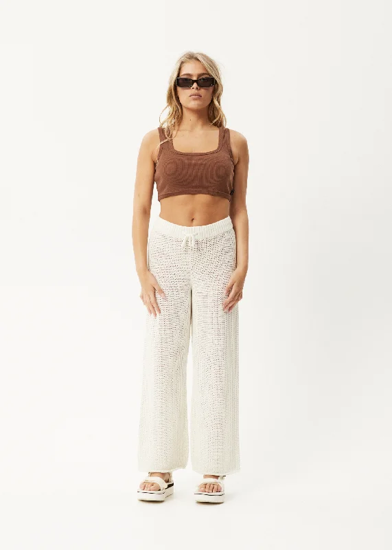 Versatile Items AFENDS Womens Ryder - Knit Pants - White