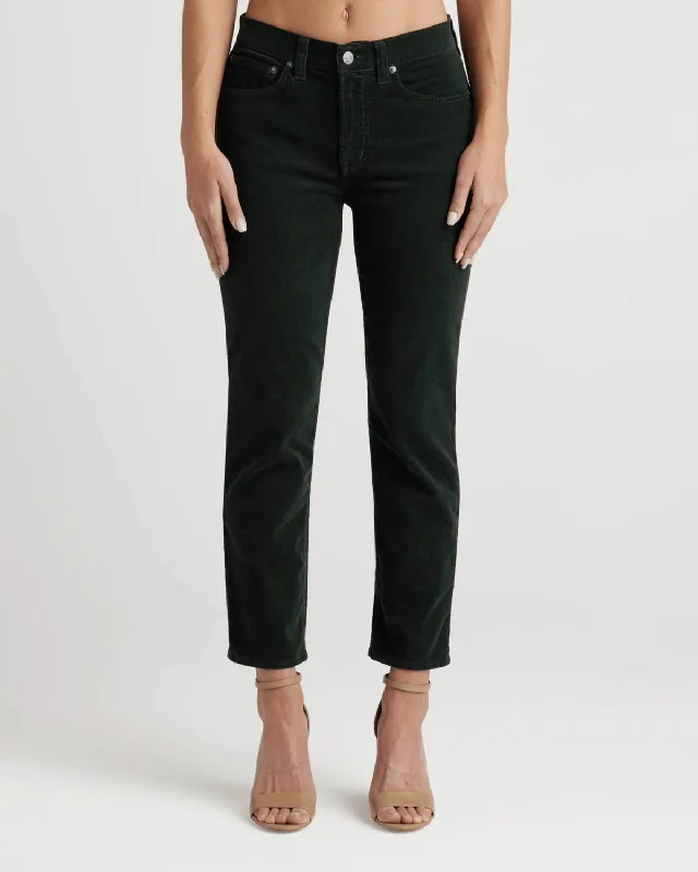 Hooded design Bree Jeans In Deep Pine