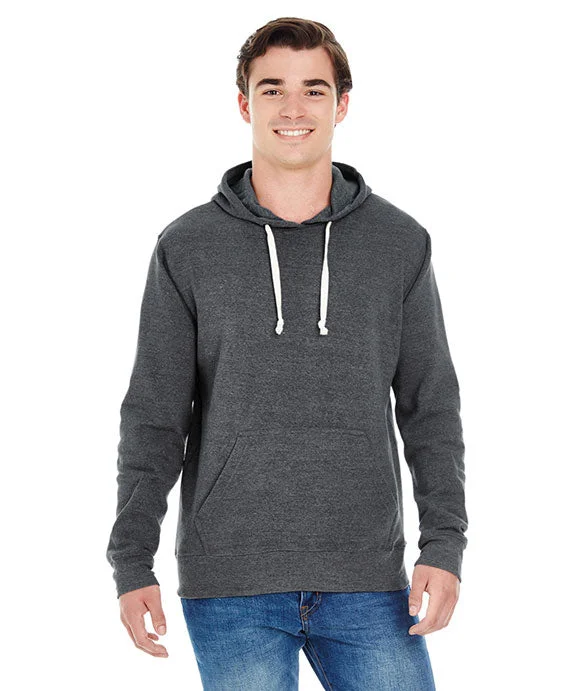 Casual Choice JA8871 - J America Adult Triblend Pullover Fleece Hooded Sweatshirt | Black Triblend