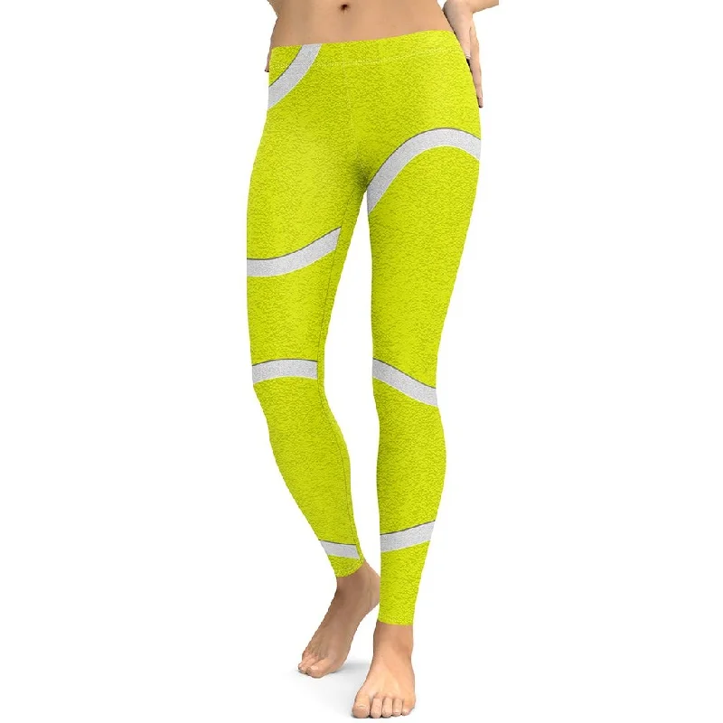 Relaxed Chic Tennis Ball Leggings